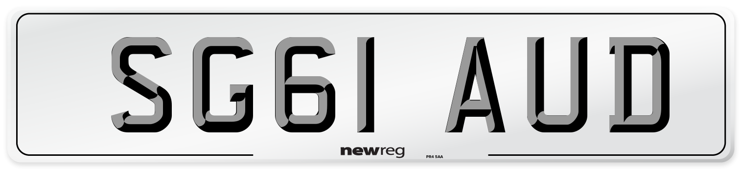 SG61 AUD Number Plate from New Reg